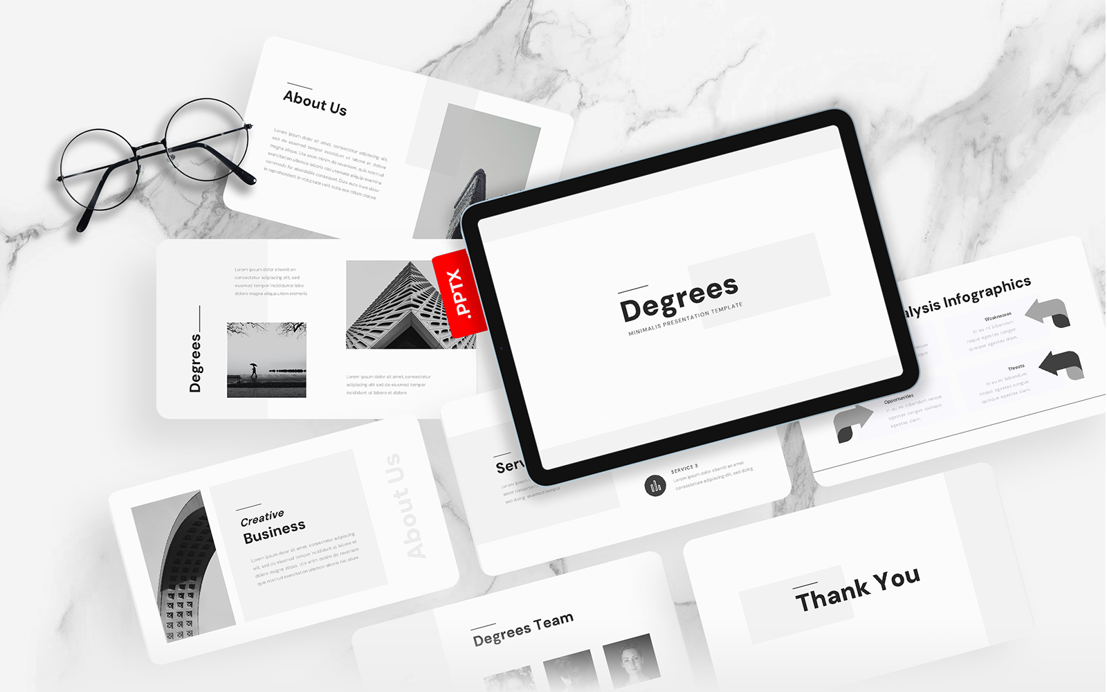 Degrees - Minimal PowerPoint Template