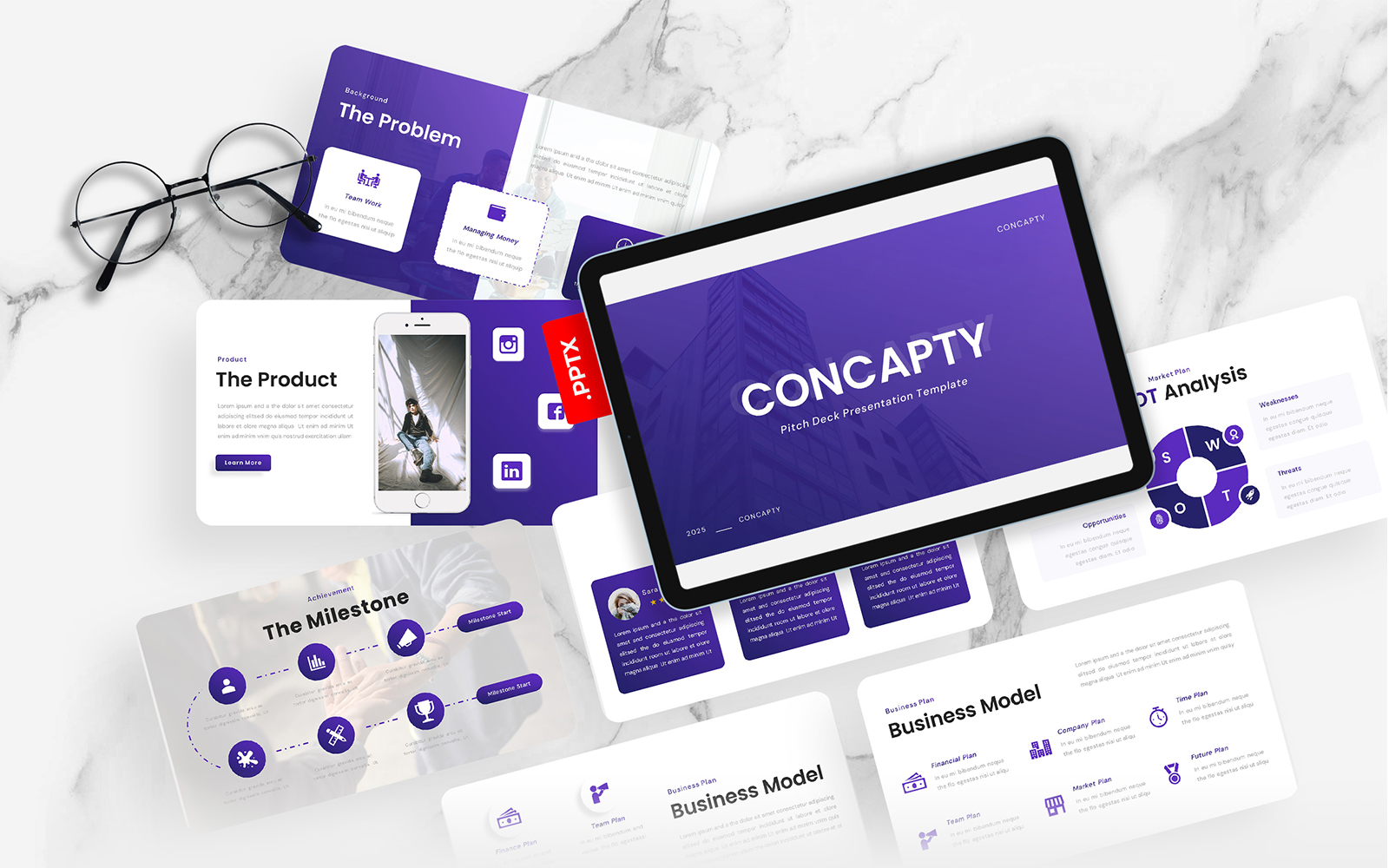 Concapty – Multipurpose Pitch Deck PowerPoint Template