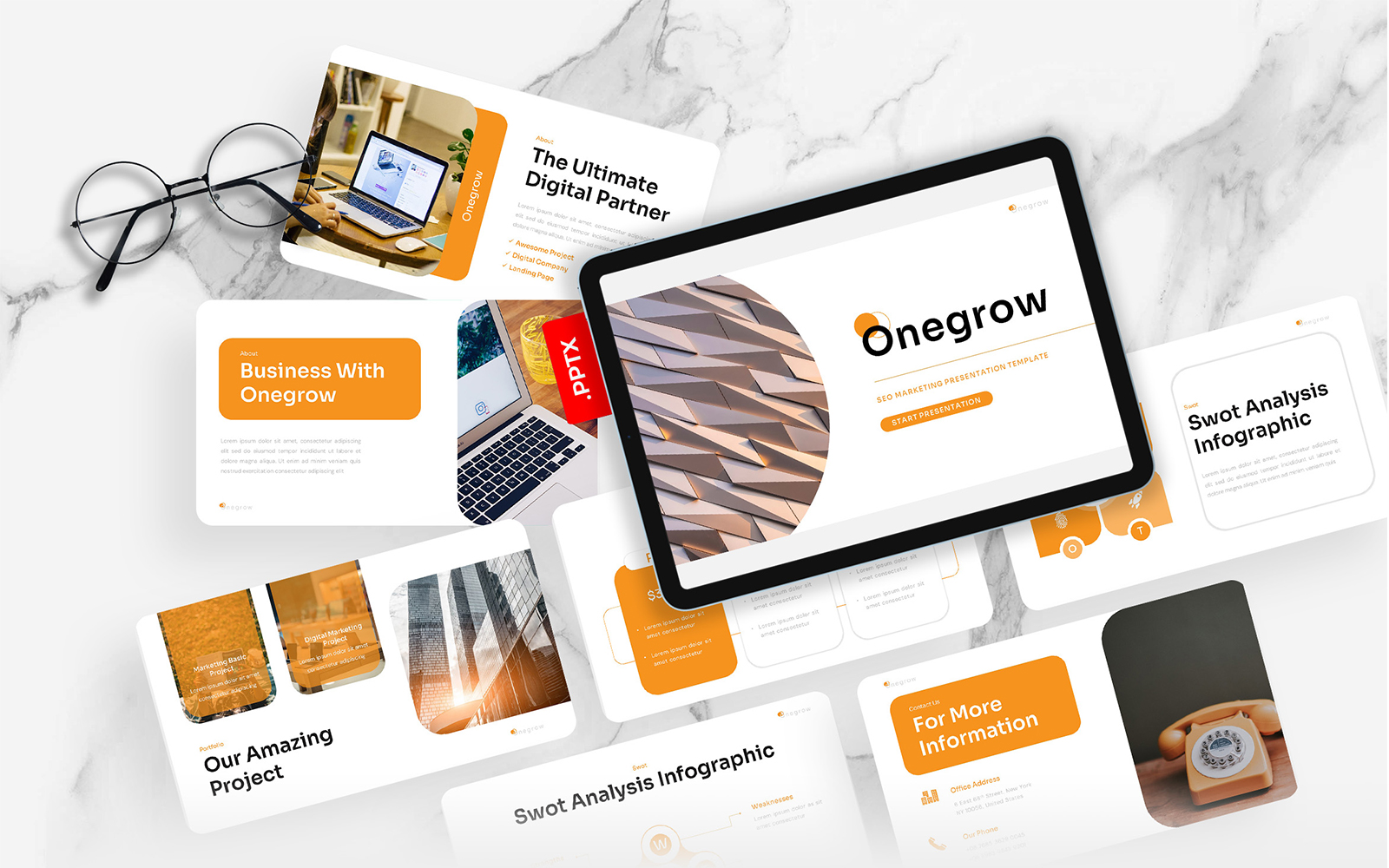 Onegrow – SEO Marketing PowerPoint Template