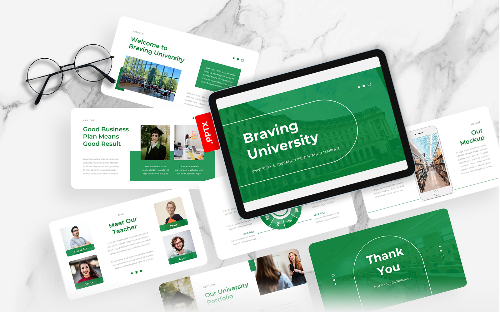 Braving - Education University PowerPoint Template