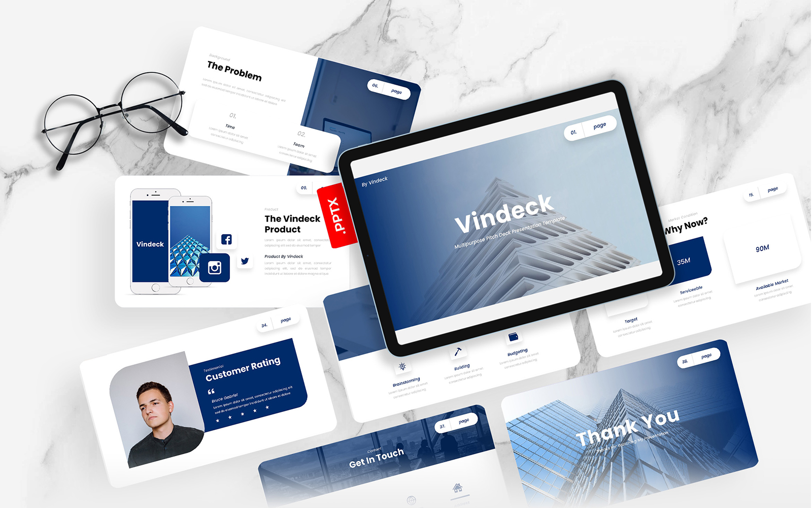 Vindeck – Multipurpose Pitch Deck PowerPoint Template