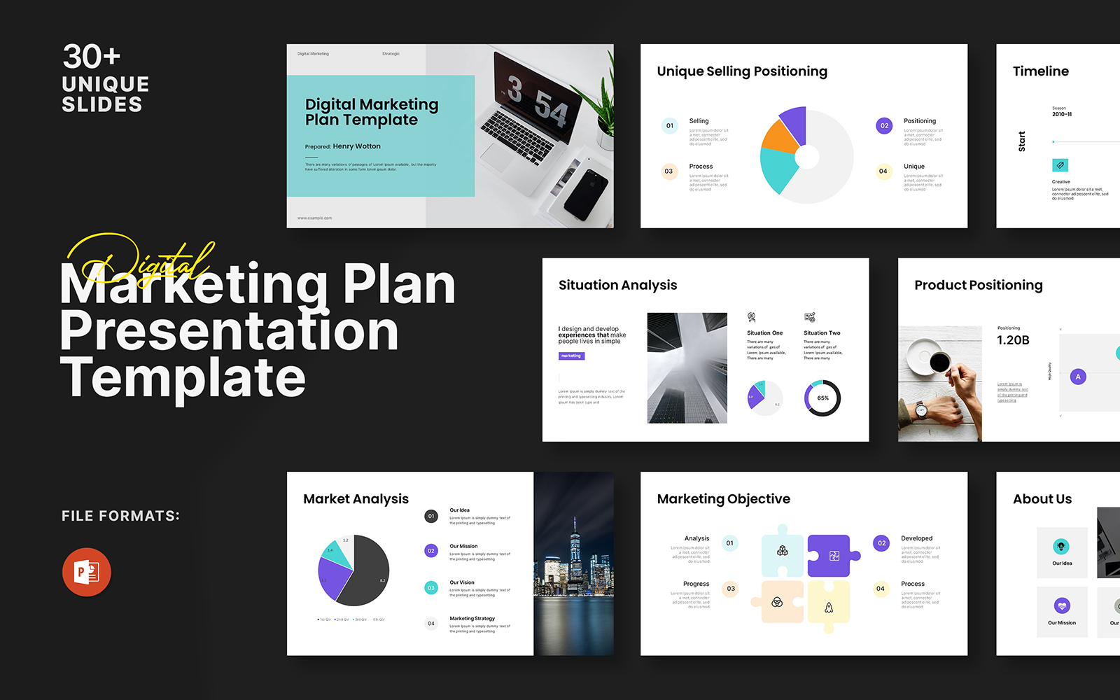 Digital Marketing Plan Powerpoint Template