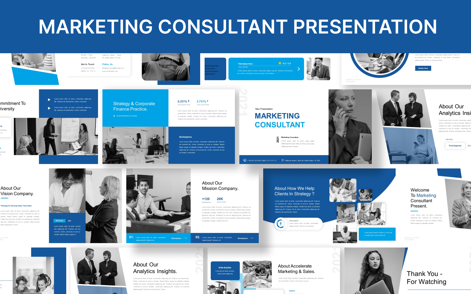 Marketing Consultant PowerPoint Template Presentation