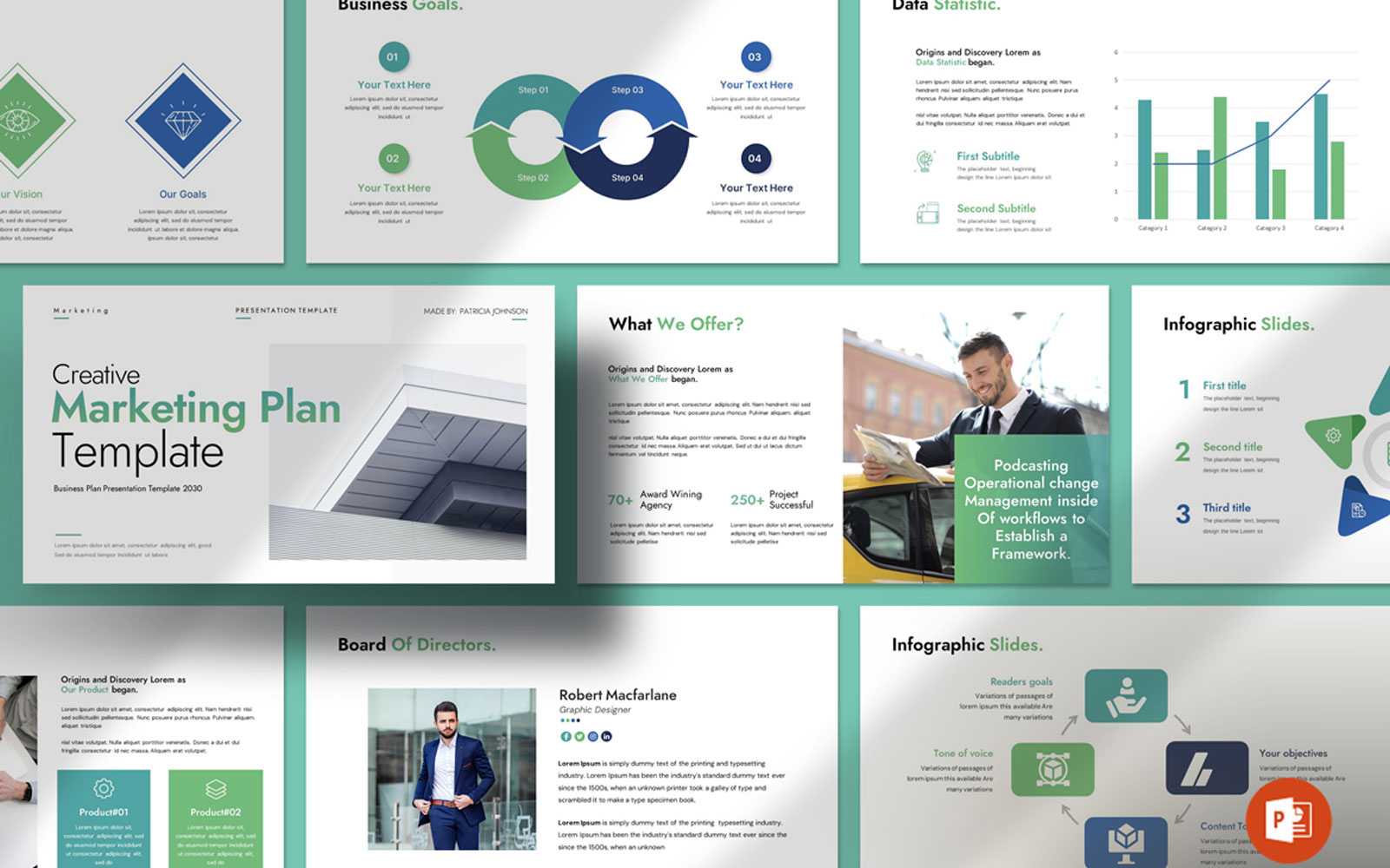 Marketing Plan Presentation Layout  Template