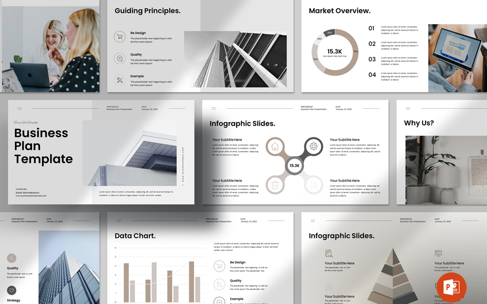 Business Plan PowerPoint Layout Template.