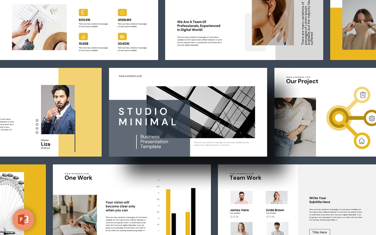 Studio Minimal PowerPoint  presentation template