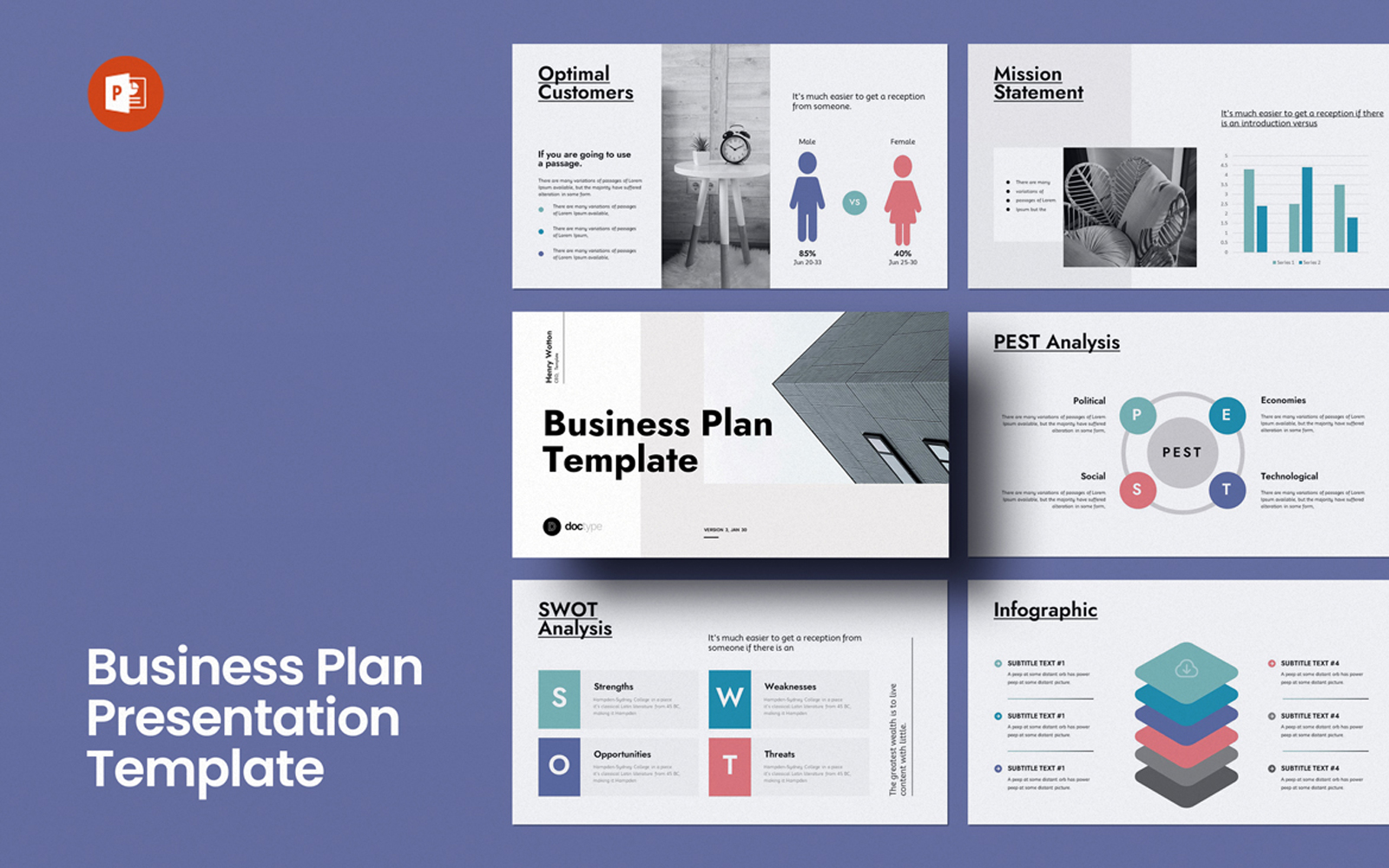 Business Plan PowerPoint Layout presentation template