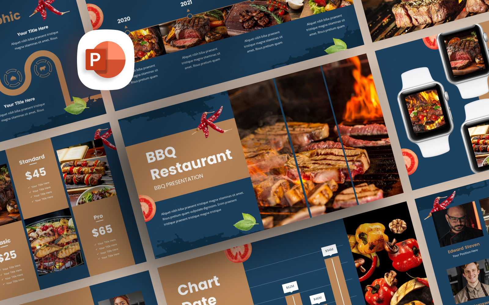 Barbeque Restaurant PowerPoint Template