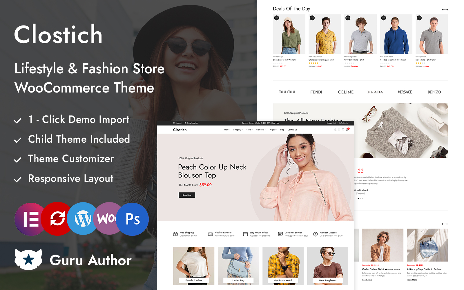 Clostich - Lifestyle & Fashion Store Elementor WooCommerce Responsive Theme