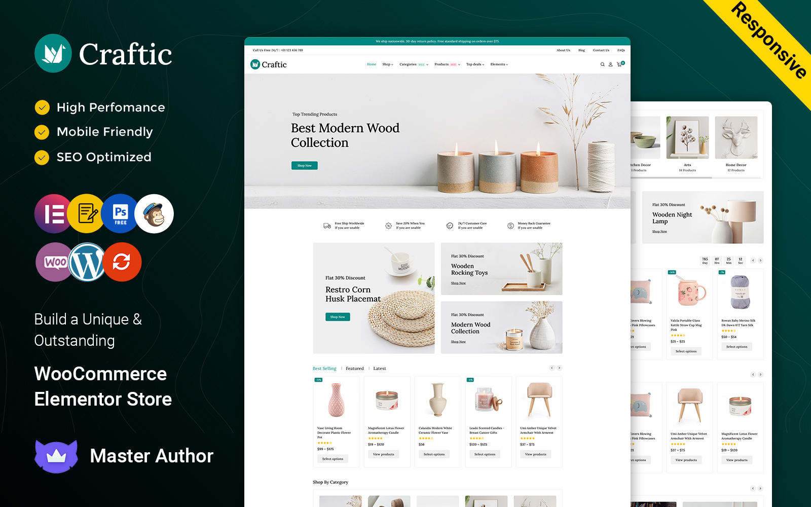 Craftic – Art and Crafts Elementor WooCommerce Store