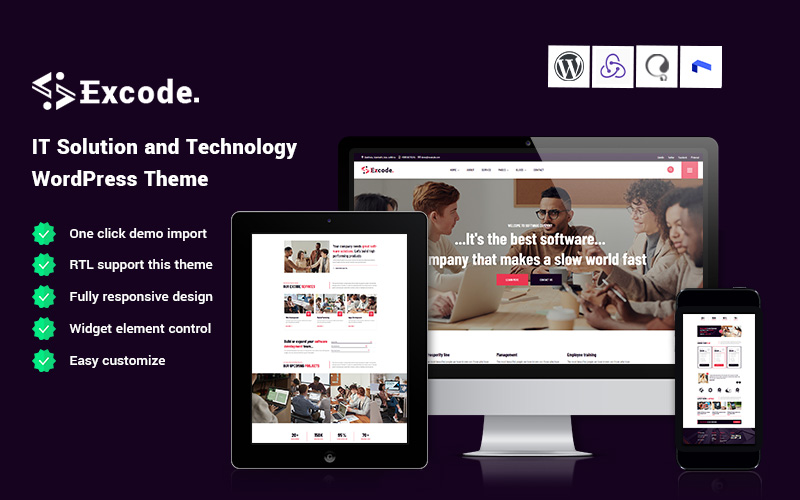 Excode - IT Solution and Software Company Responsive WordPress Theme