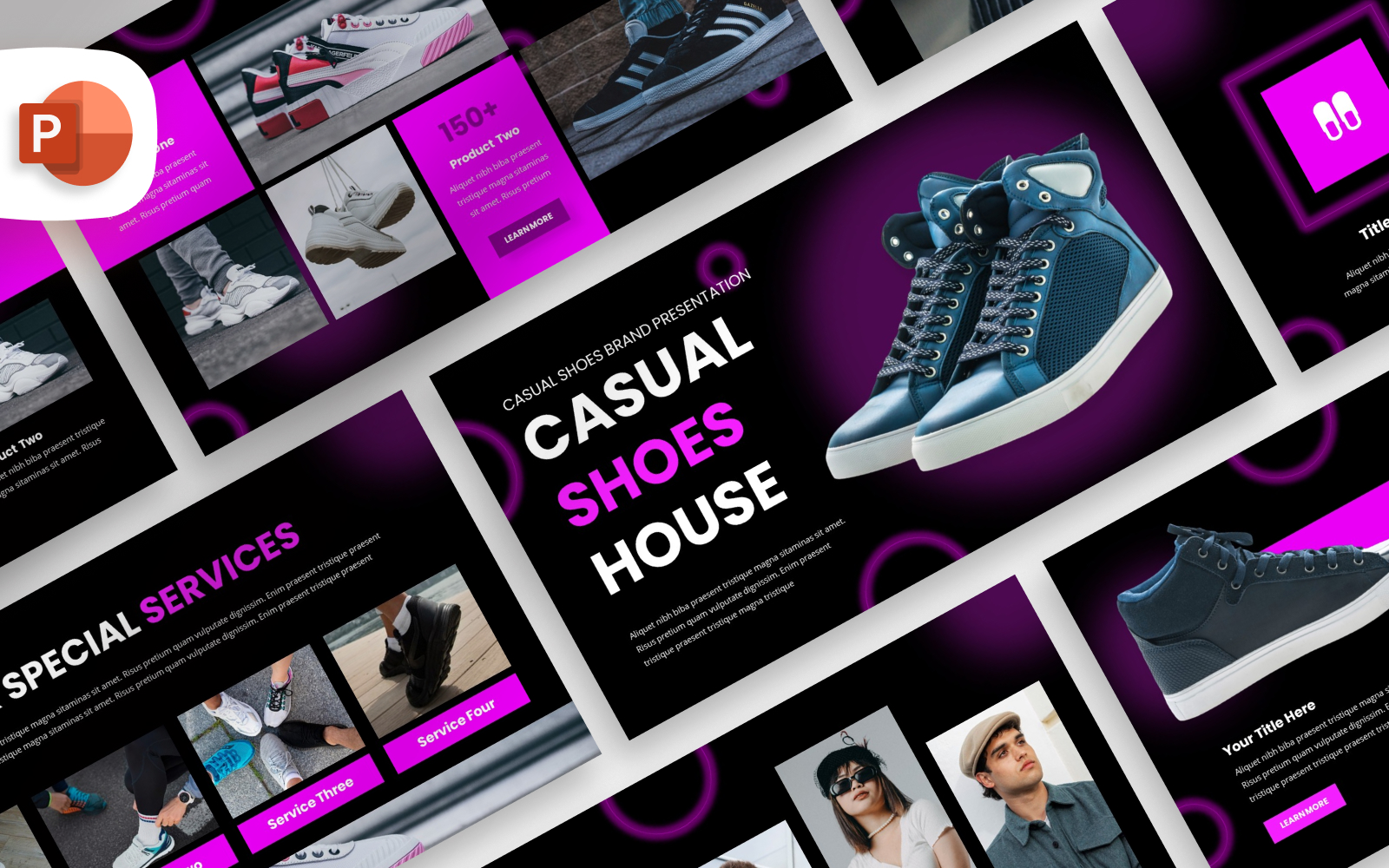 Casual Shoes Brand PowerPoint Template
