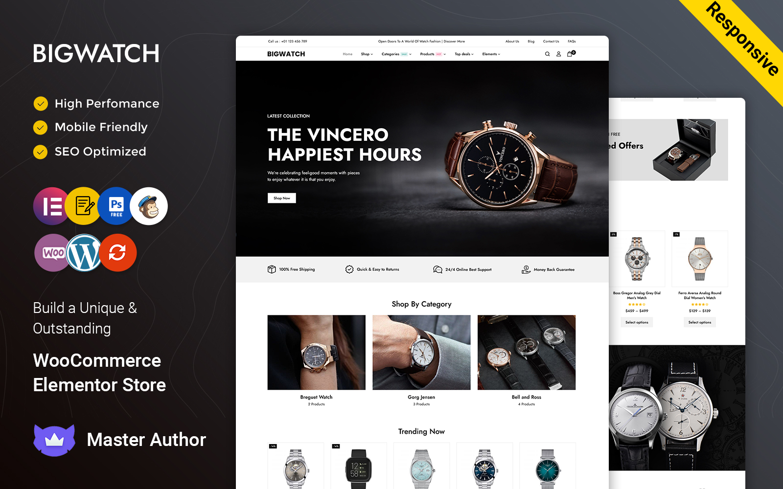 BigWatch – Watch and Jewelry Elementor WooCommerce Store
