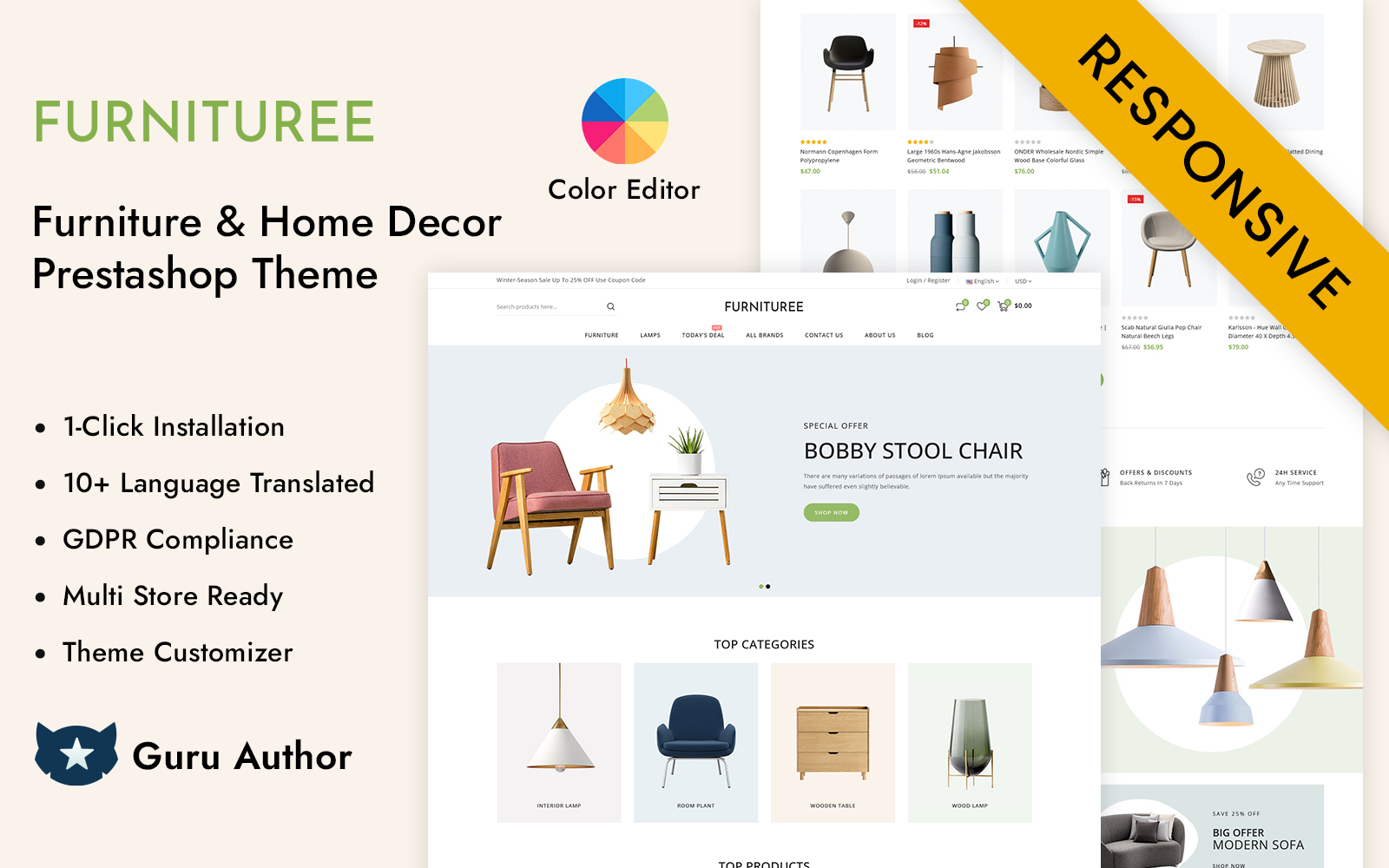 Furnituree - Furniture & Home Decore Store Prestashop Responsive Theme