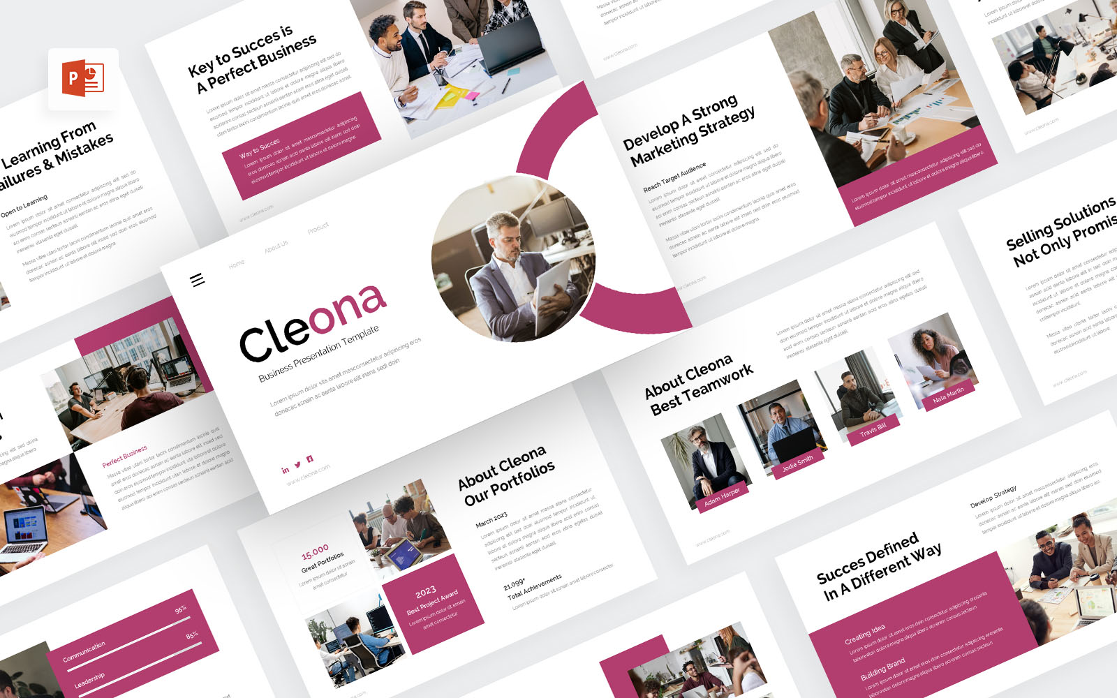 Cleona - Clean Business PowerPoint Template