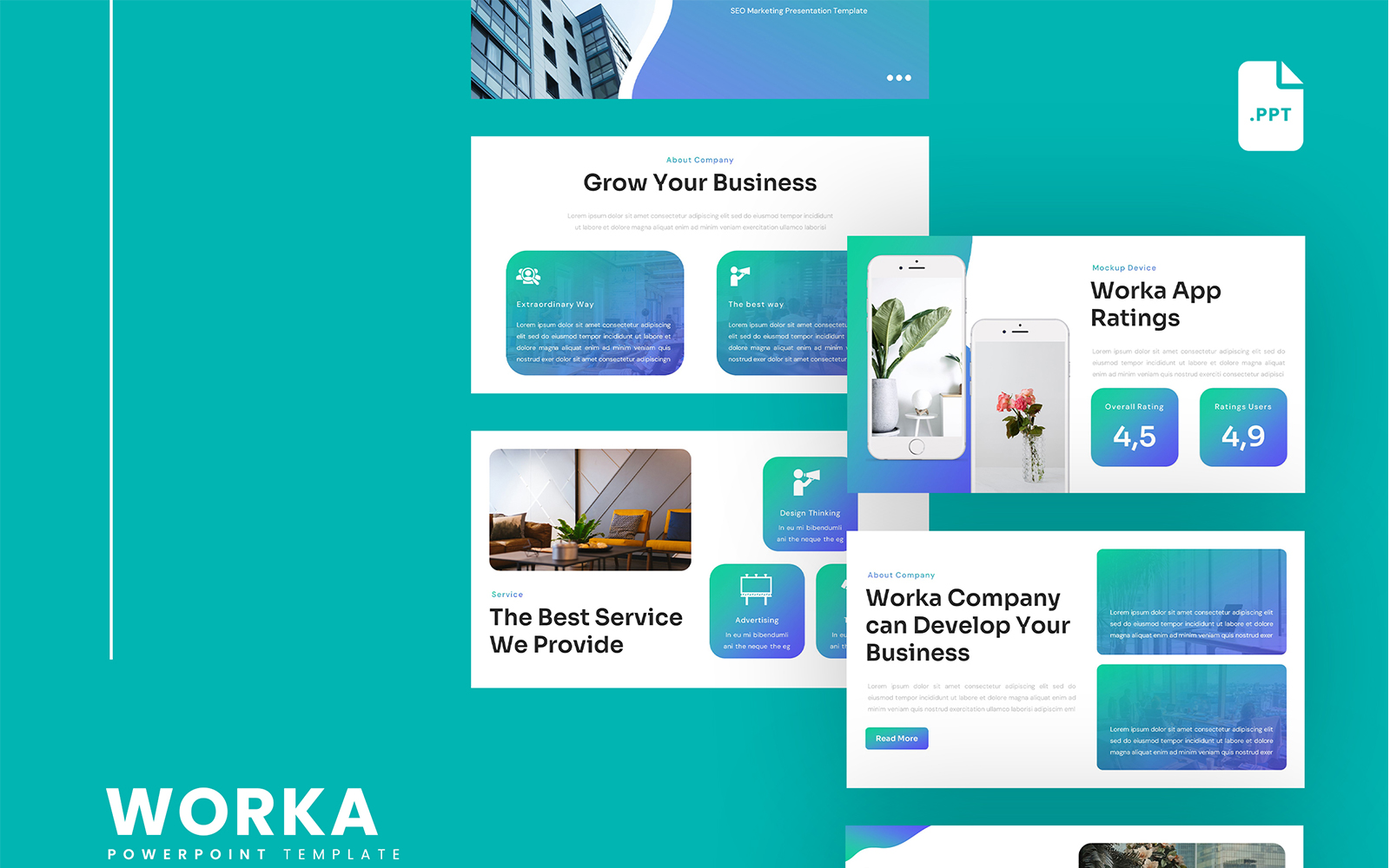 Worka – SEO Marketing PowerPoint Template