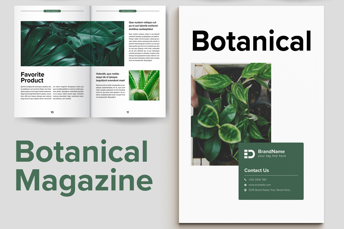 Botanical Magazine Design Template