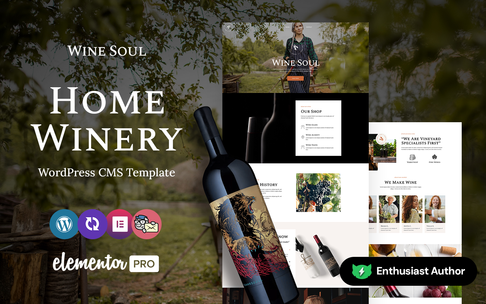 Winesoul - Wine And Winery WordPress Elementor Theme