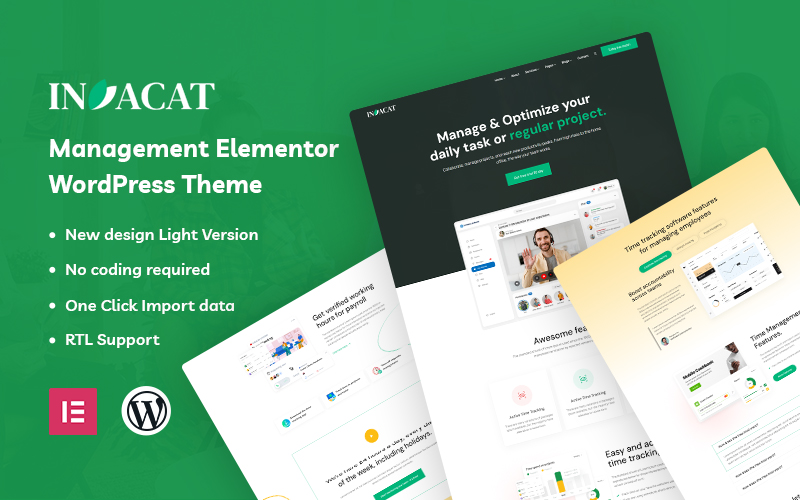 Invacat - Management Elementor WordPress Theme