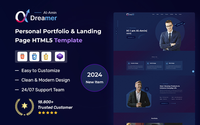 Personal Portfolio Landing Page HTML5 Template