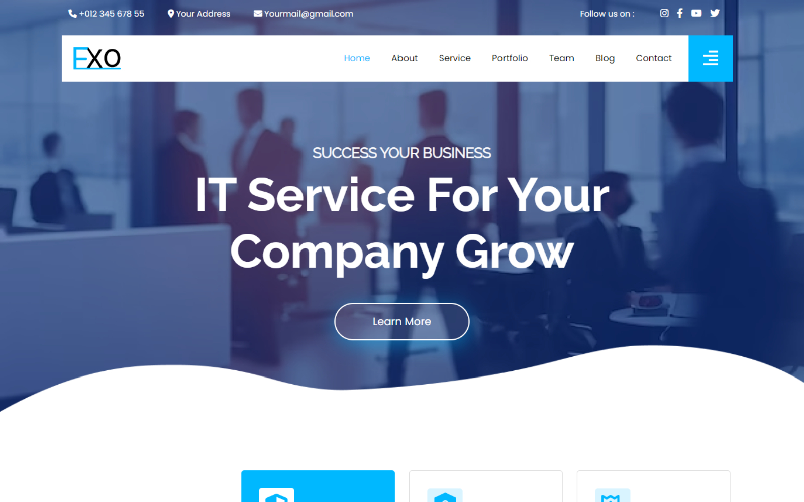 Exo - Corporate Agency HTML Landing Page Template