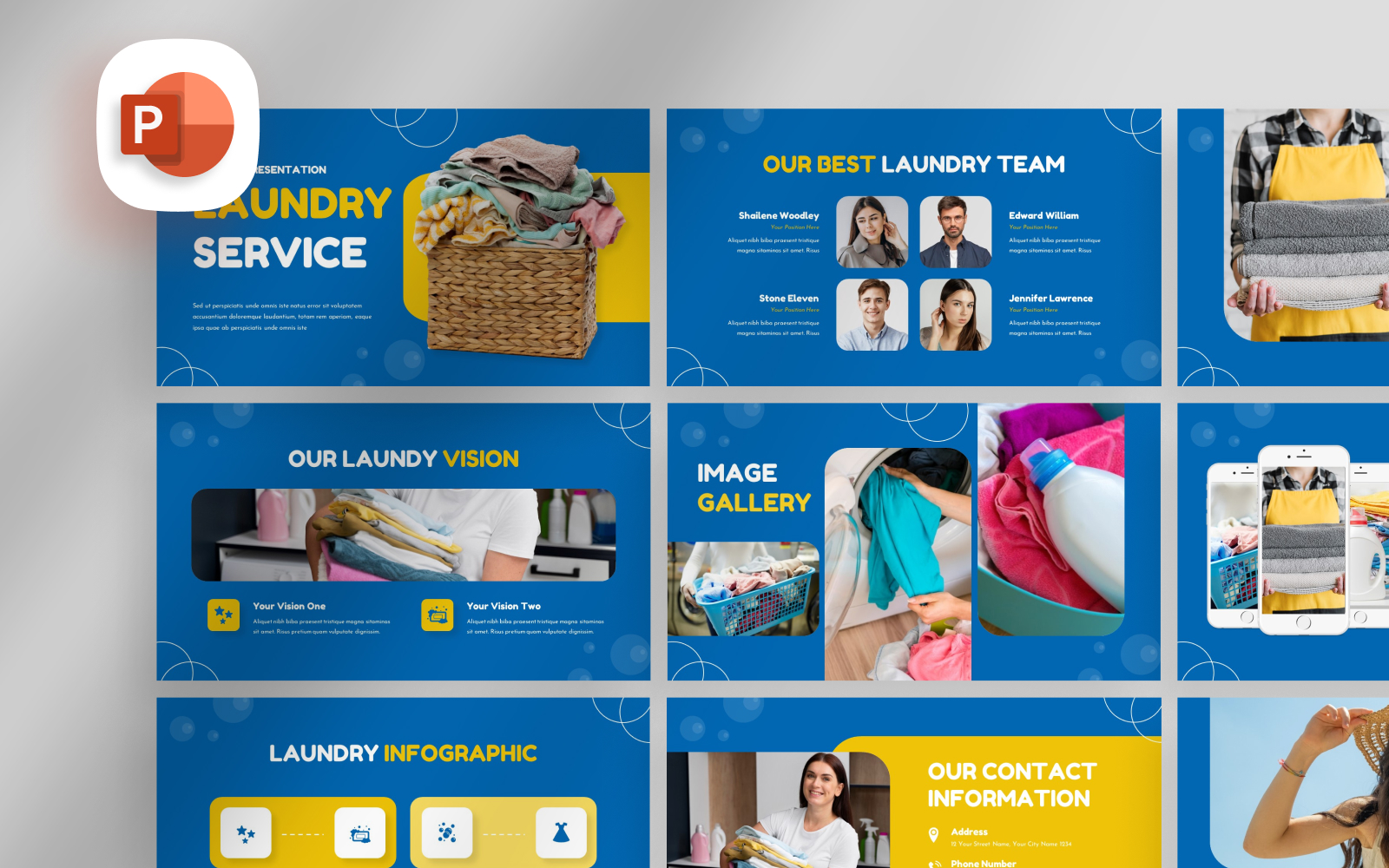 Laundry Service PowerPoint Template