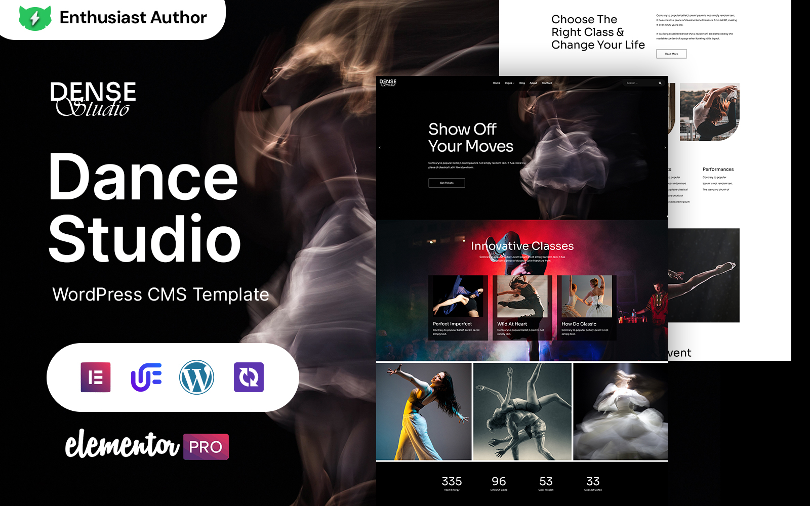 Dense Studio - Dance Studio And Academy WordPress Elementor Theme