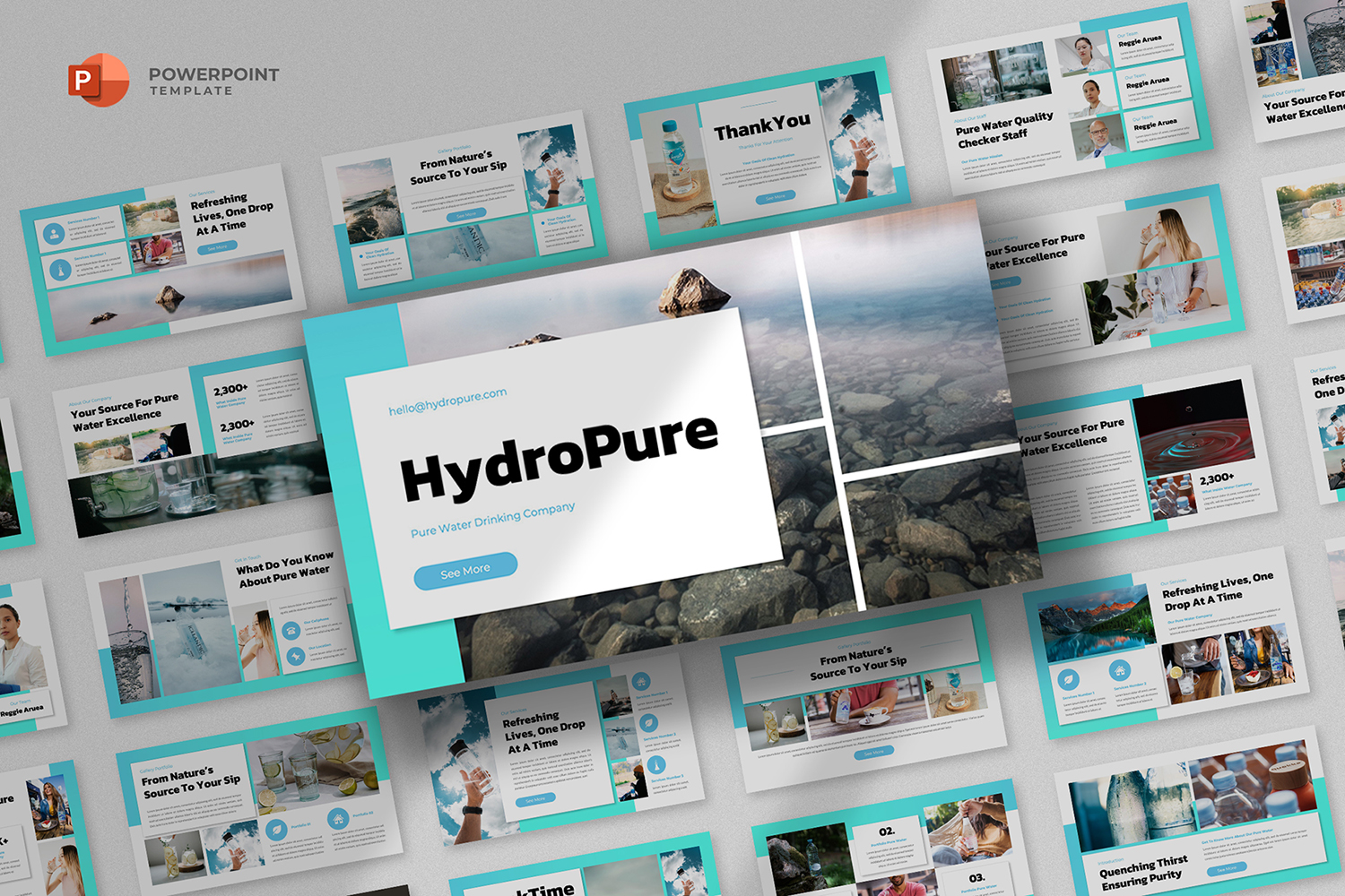 Hydropure - Drinking Water Powerpoint Template