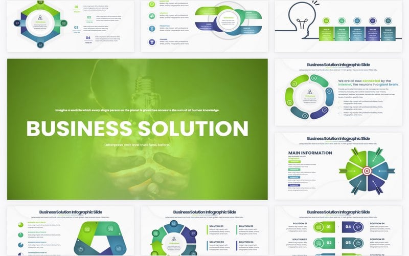 Business Solution PPT - PowerPoint Infographics Slides