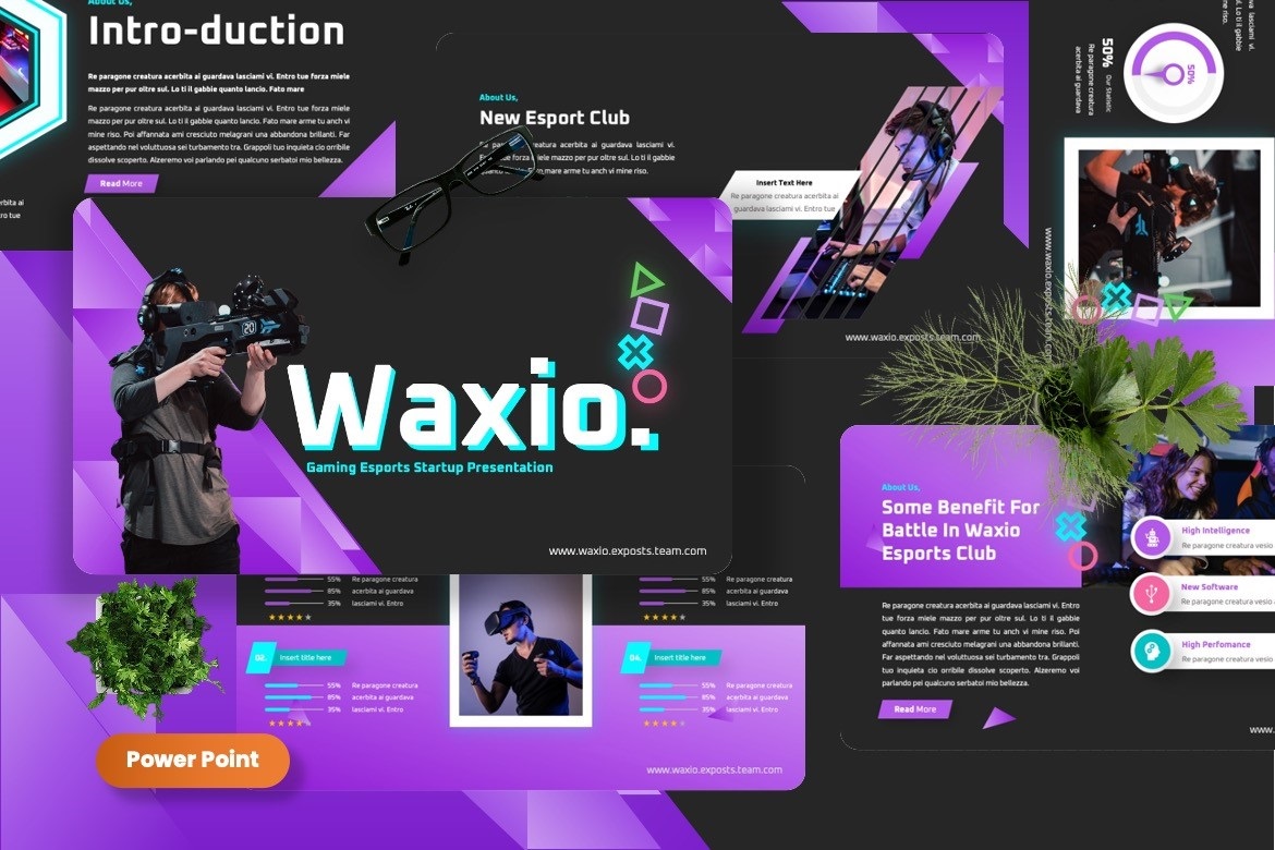 Waxio - Gaming Esports Powerpoint Template