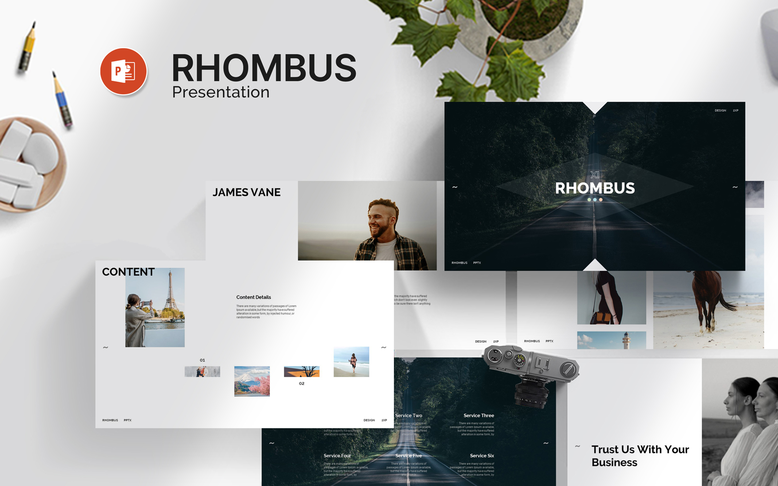 The Rhombus PowerPoint Template