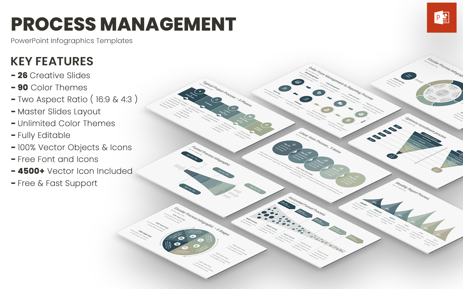 Process Management Infographic PowerPoint Template