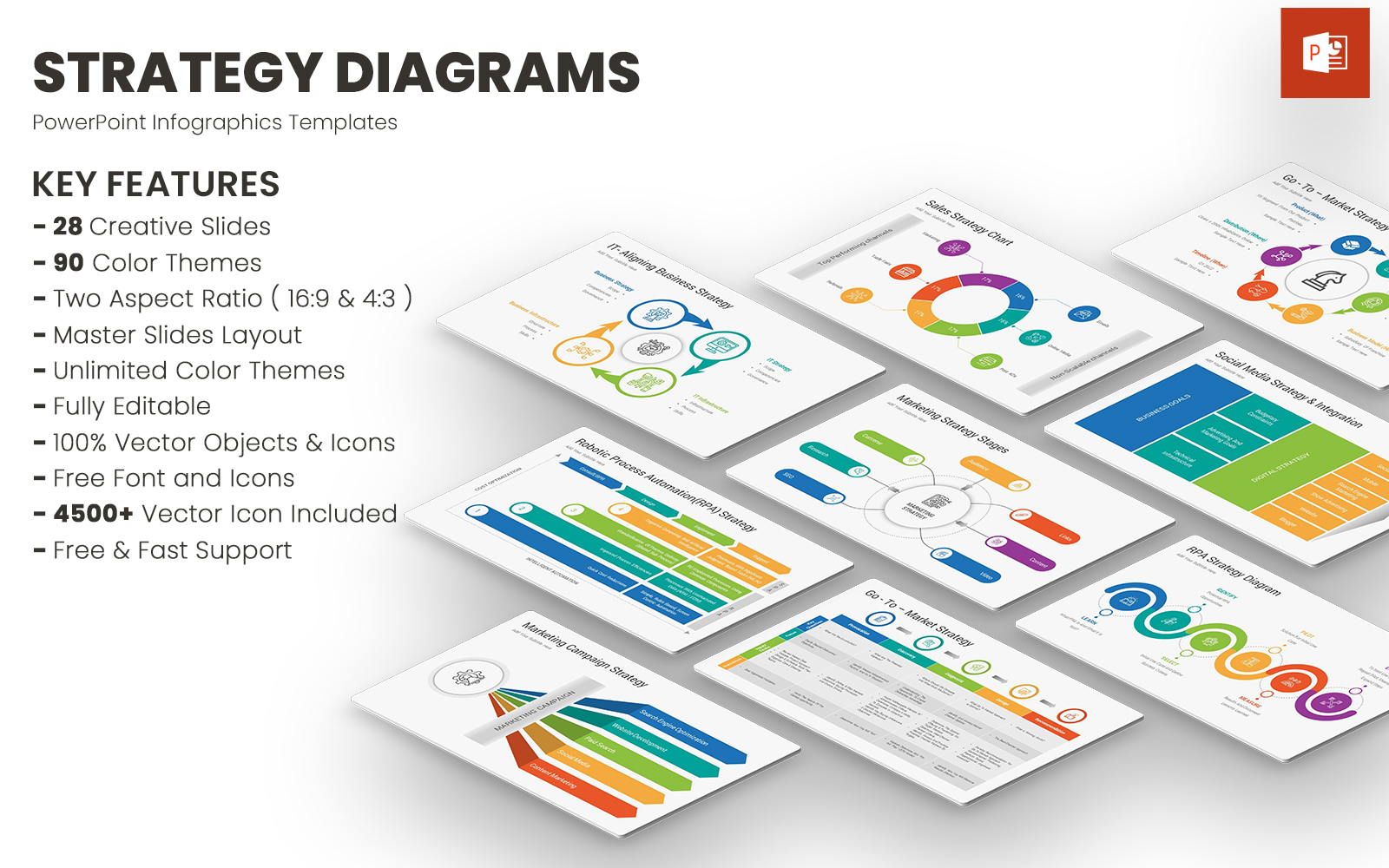 Strategy Diagrams PowerPoint Templates