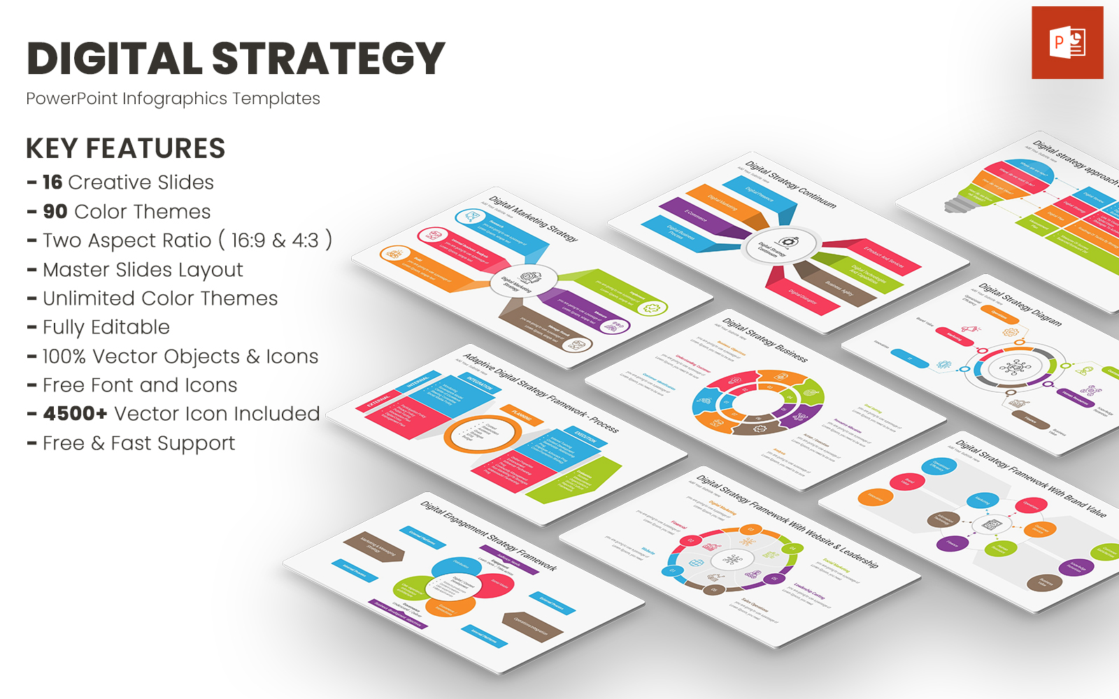 Digital Strategy Diagrams PowerPoint Templates