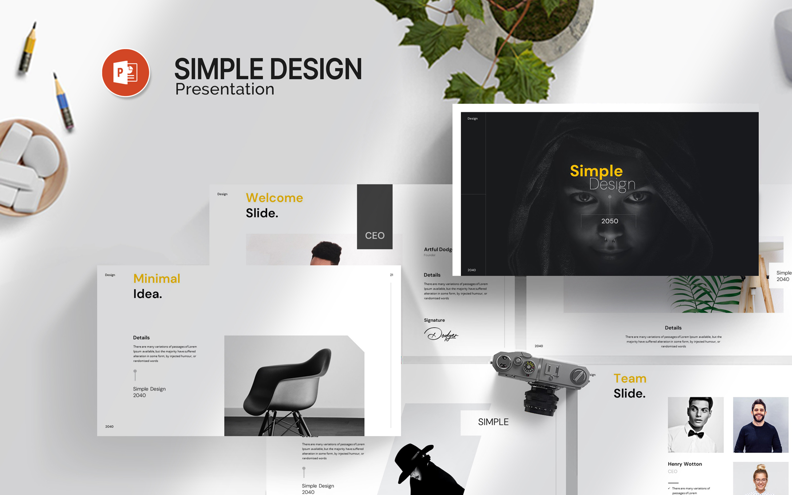 Simple Design PowerPoint Template