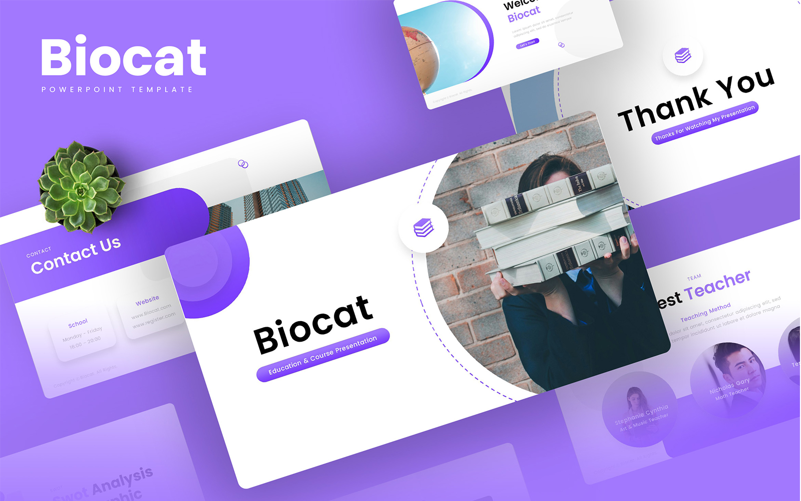 Biocat – Education PowerPoint Template