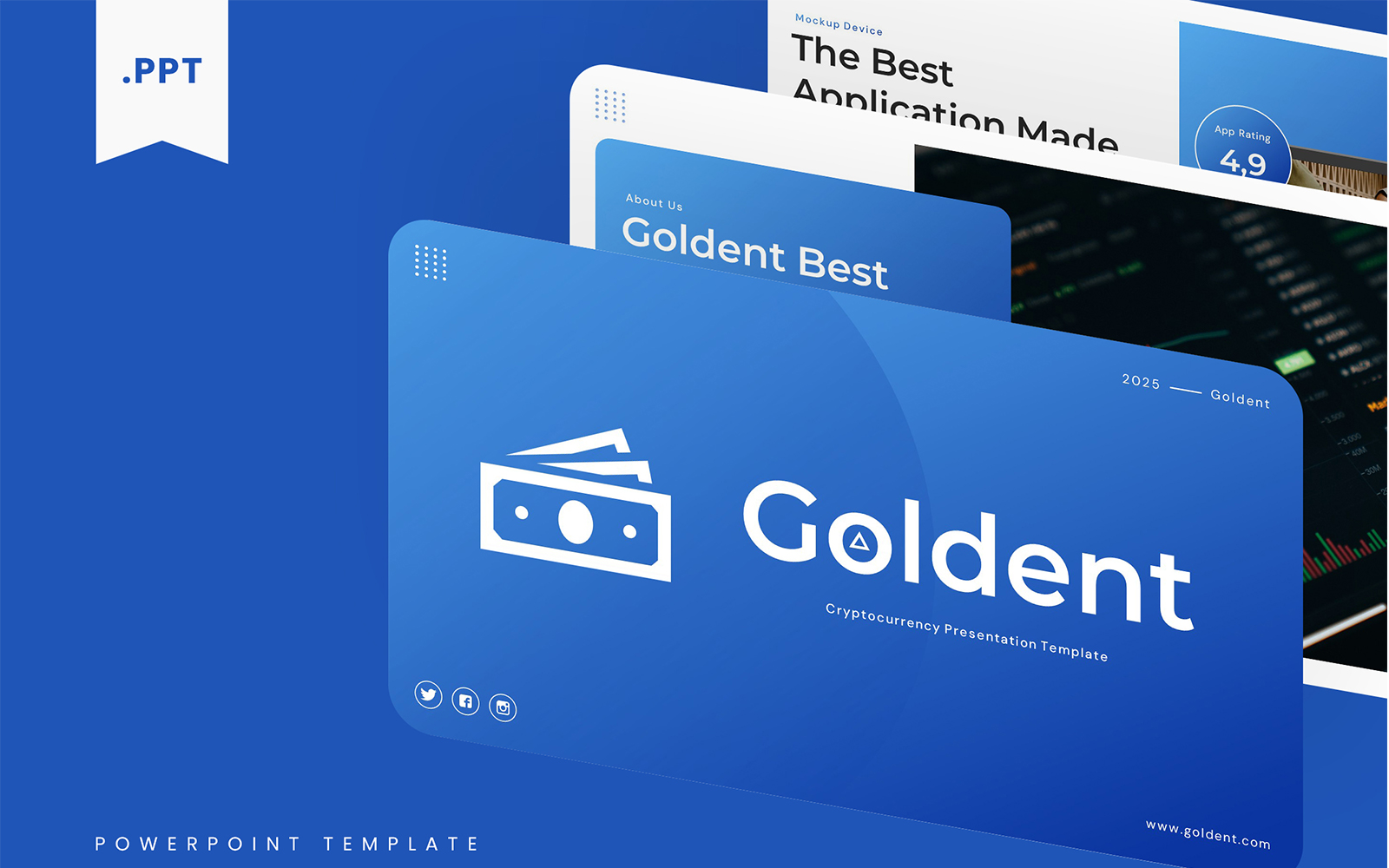 Goldent – Cryptocurrency PowerPoint Template