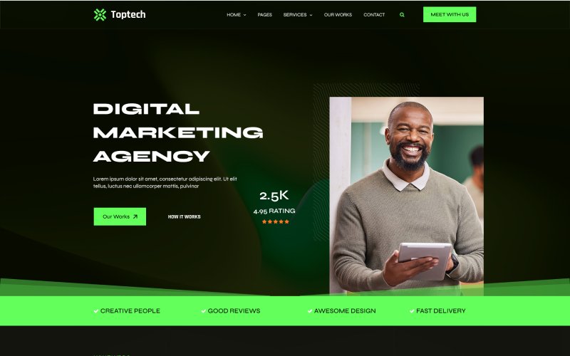 Toptuch – Digital Marketing Agency HTML5 Template