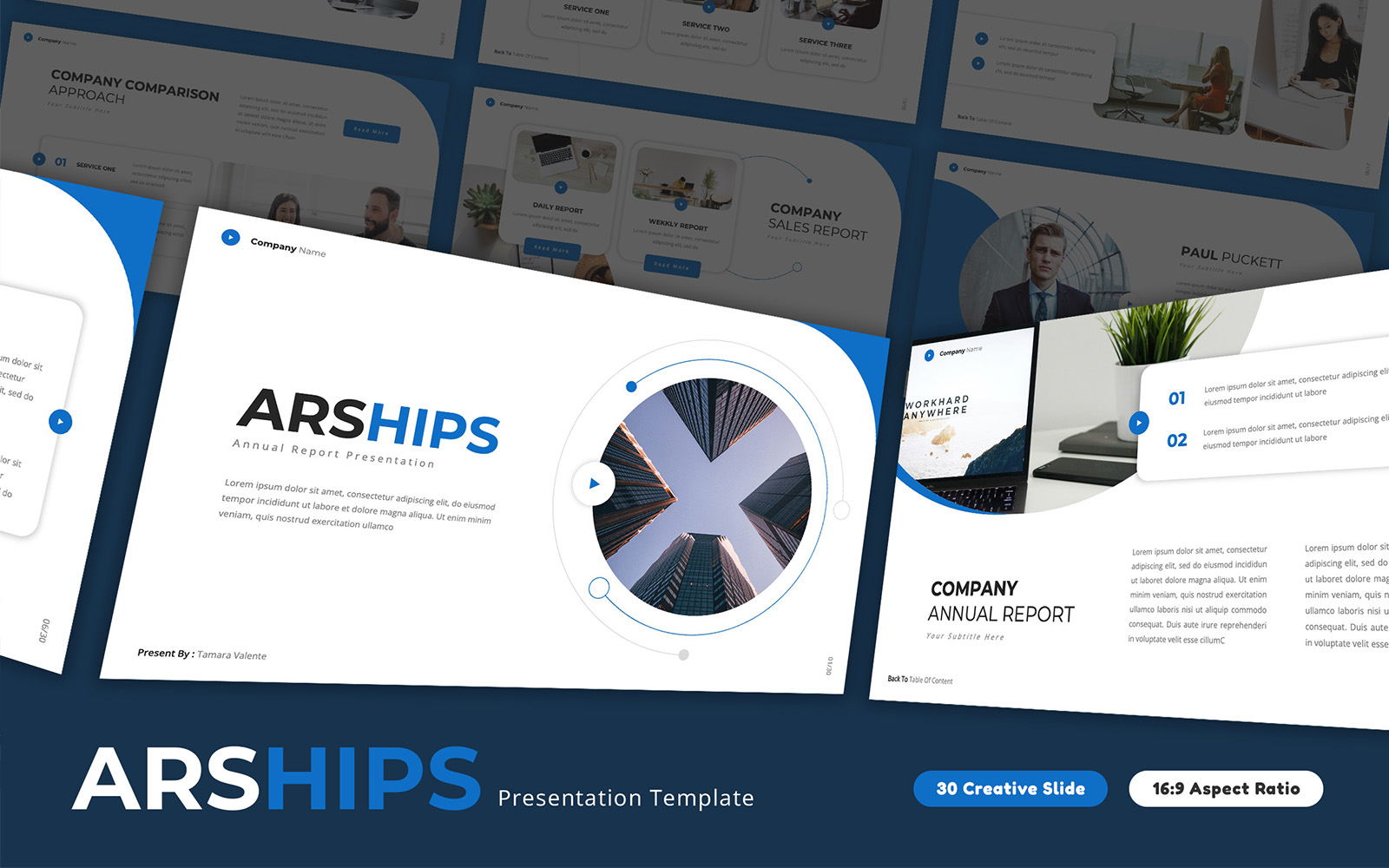 Arship - Annual Report PowerPoint Template