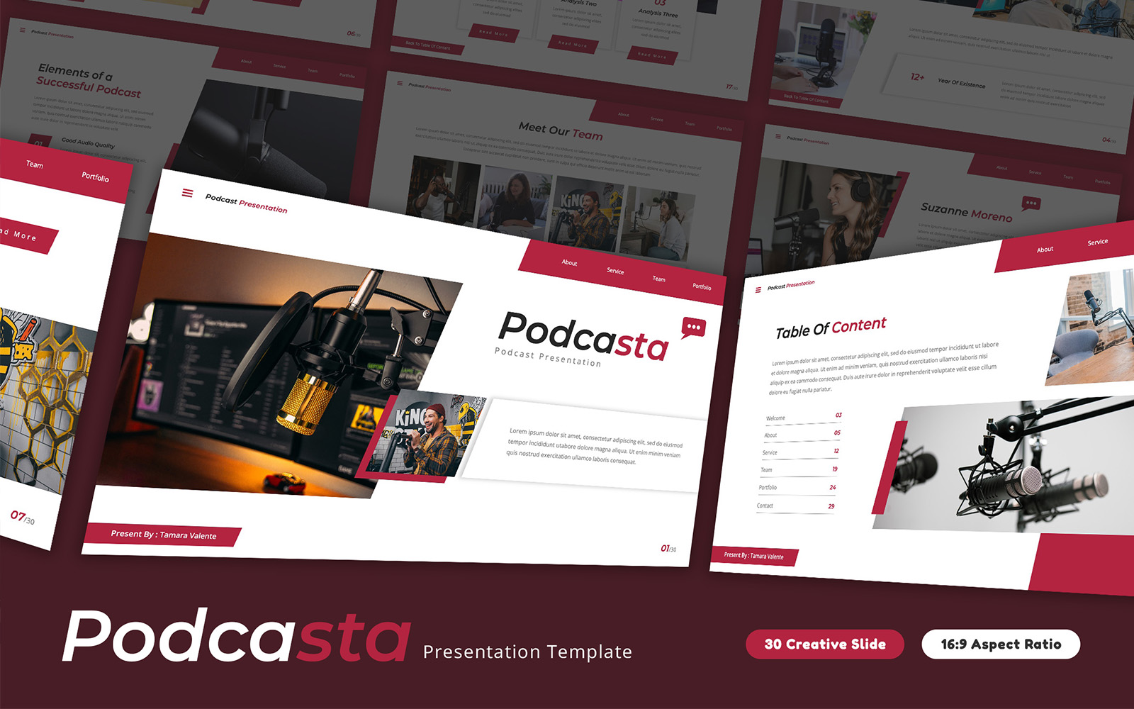 Podcasta - Podcast PowerPoint Template