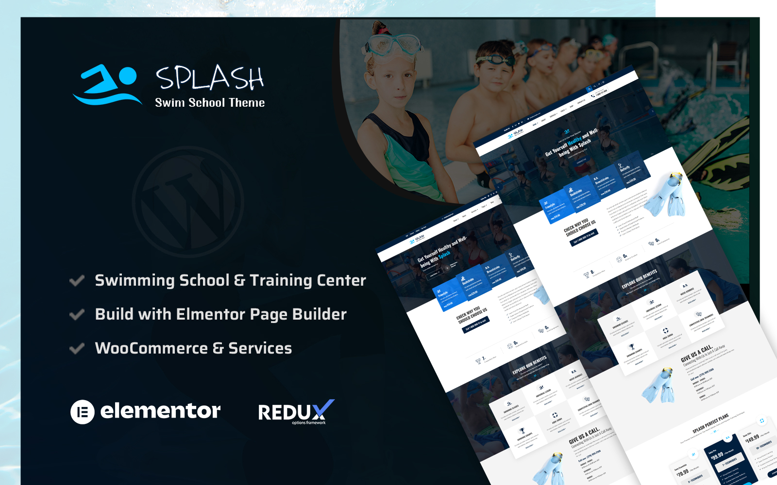 Splash - Swimming School WordPress Theme