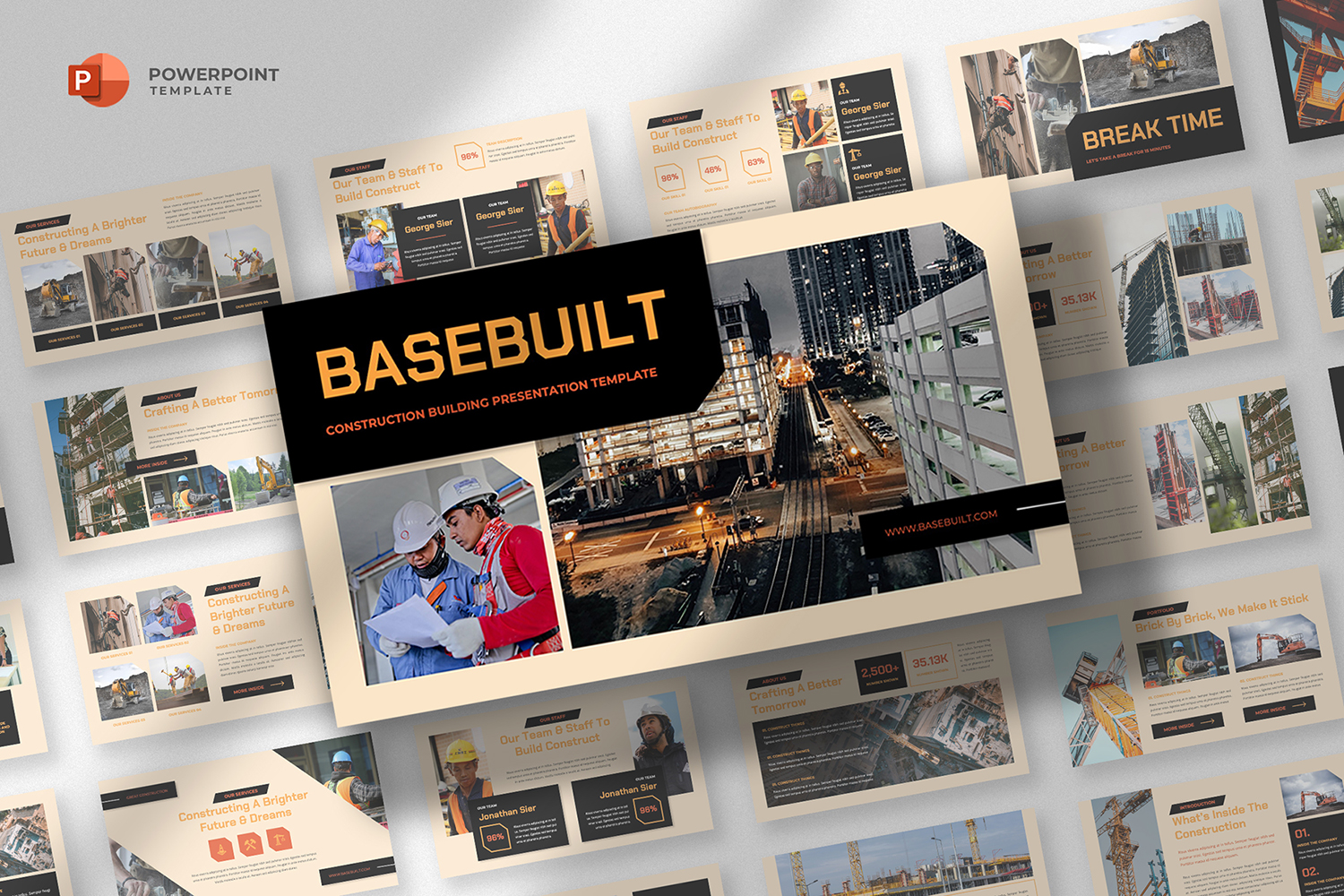 Basebuilt - Construction Engineering Powerpoint Template