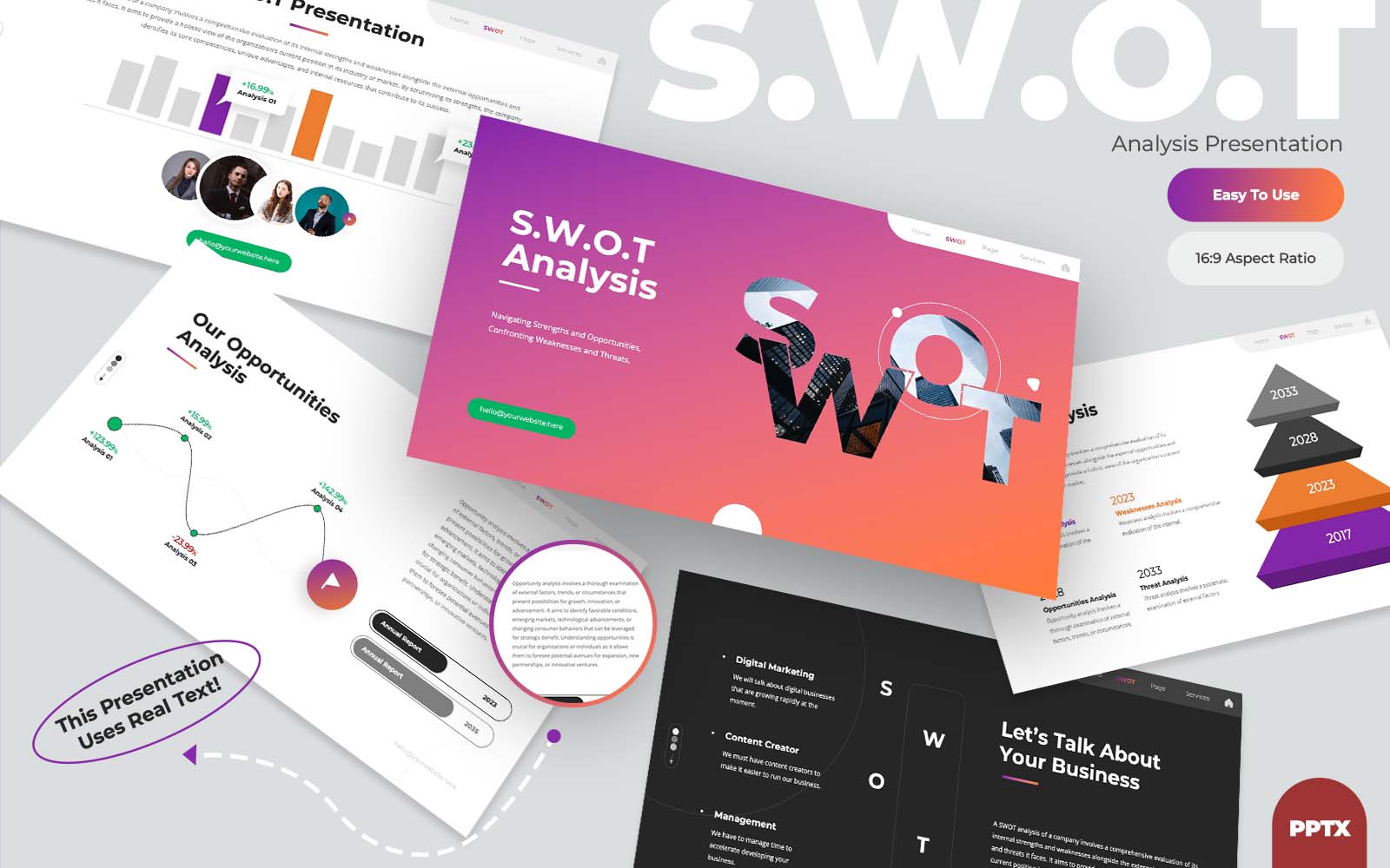 SWOT Analysis - Modern Infographic PowerPoint