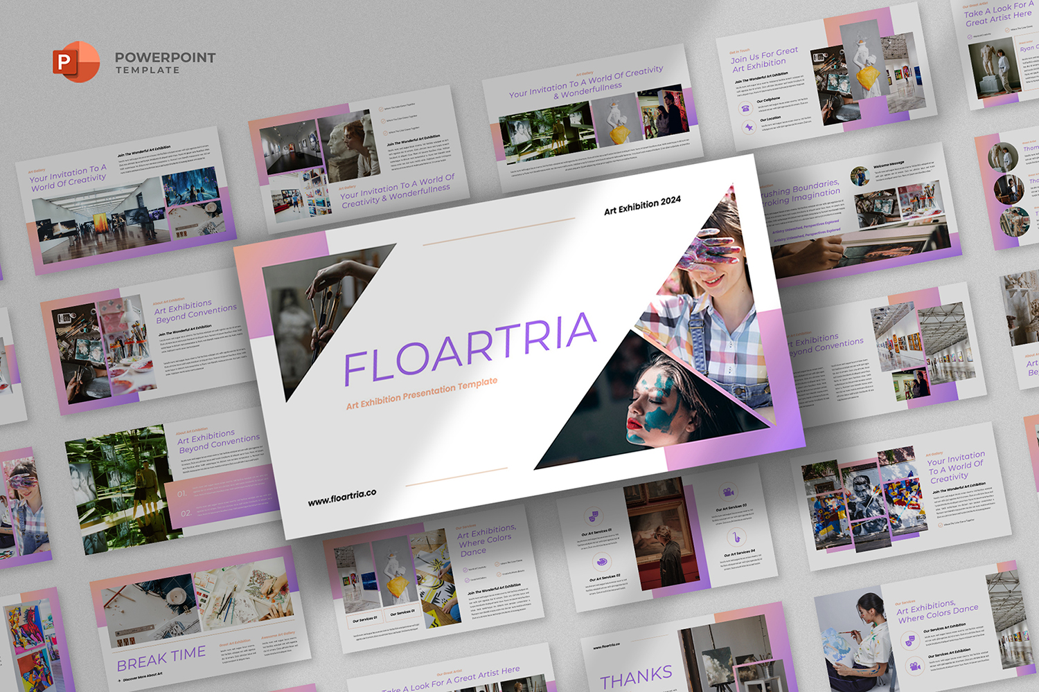 Floartria - Art Exhibition Powerpoint Template
