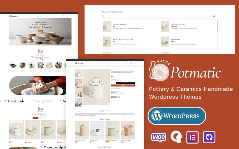Potmatic - Crafted WooCommerce Theme For Crockery, Ceramic, Pottery, Art & Crafts