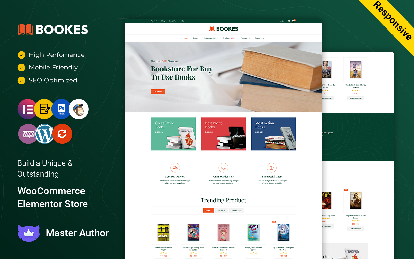 Bookes - Book Shop and Stationary Store Elementor WooCommerce Theme