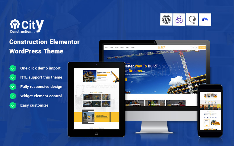 Qcity - Construction Elementor WordPress Them