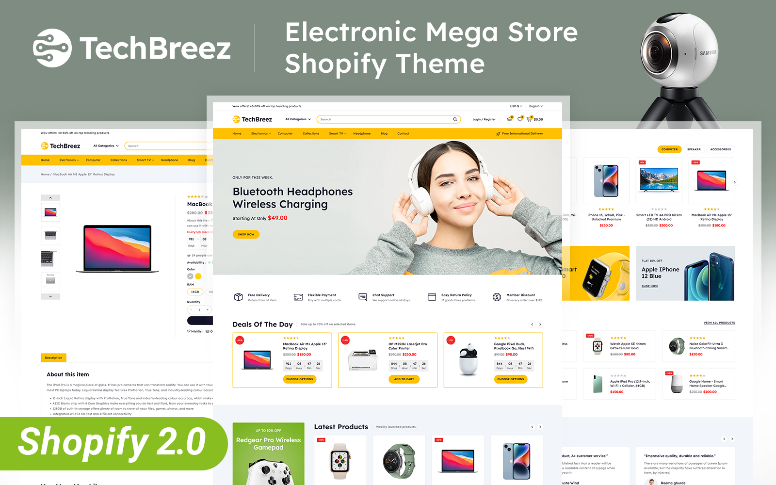 Techbreez - Multipurpose Electronics Store Shopify 2.0 Responsive Theme