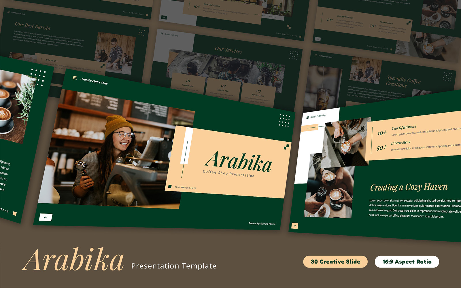 Arabika - Coffee Shop PowerPoint Template