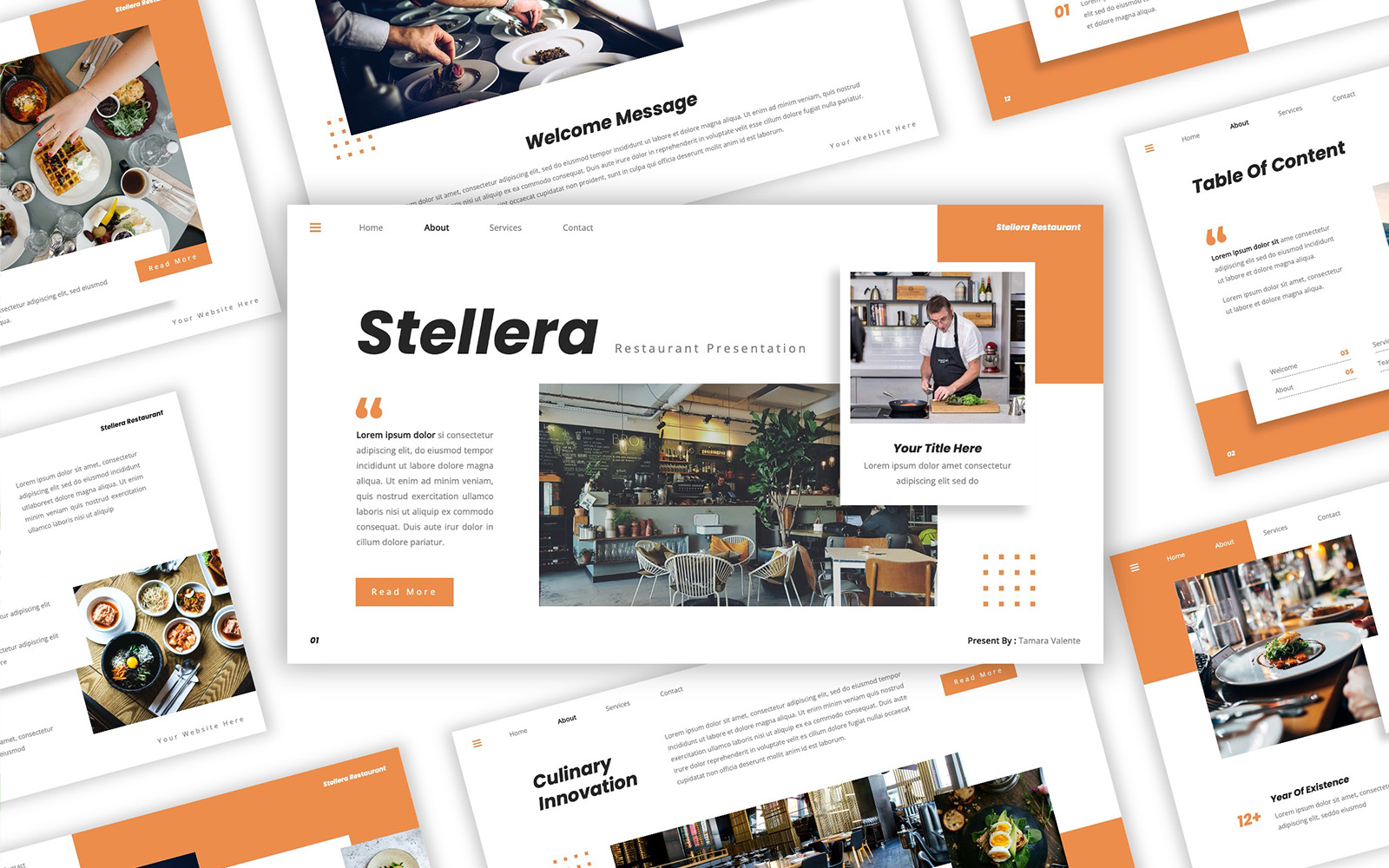 Stellera - Restaurant PowerPoint Template